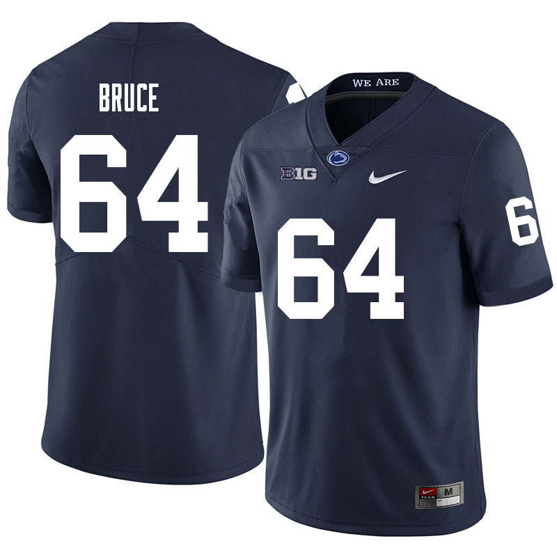 Men #64 Nate Bruce Penn State Nittany Lions College Football Jerseys Sale-Navy
